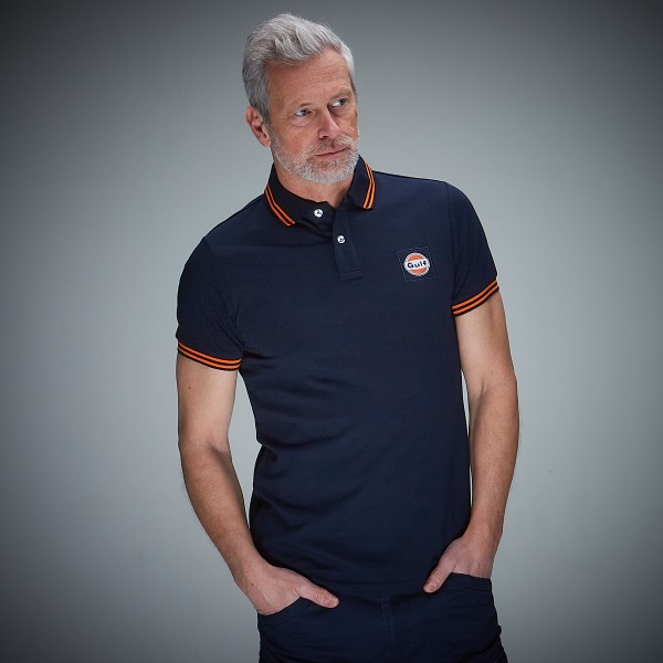 Gulf Retro Polo navy - Veľkosť: L