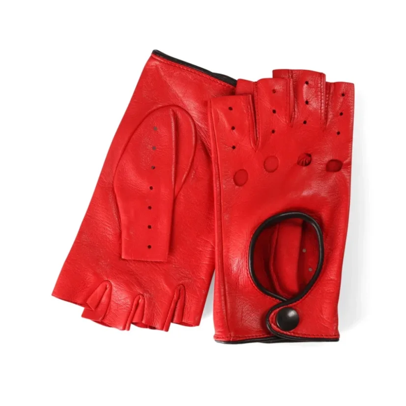 Dámske farebné rukavice bez prstov - Farba: hnedá, Veľkosť: 7,5