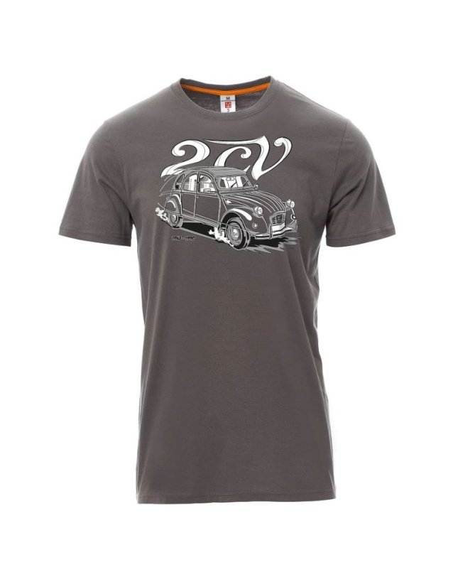 Sivé pánske tričko 2CV - Veľkosť: S