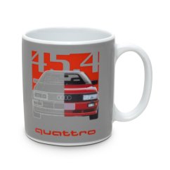 Audi quattro 45.4 hrnček, sivý