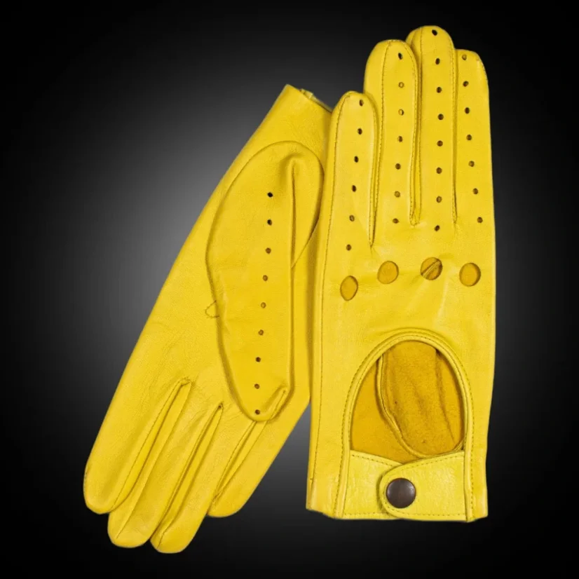 Klasické dámske kožené rukavice na šoférovanie